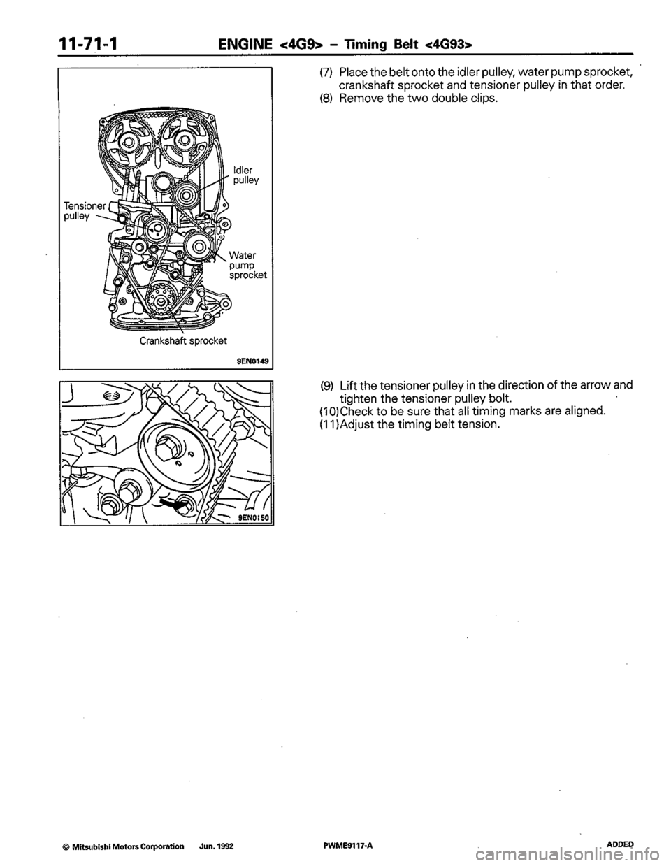 MITSUBISHI COLT 1992 Workshop Manual MITSUBISHI COLT 1992 Workshop Manual