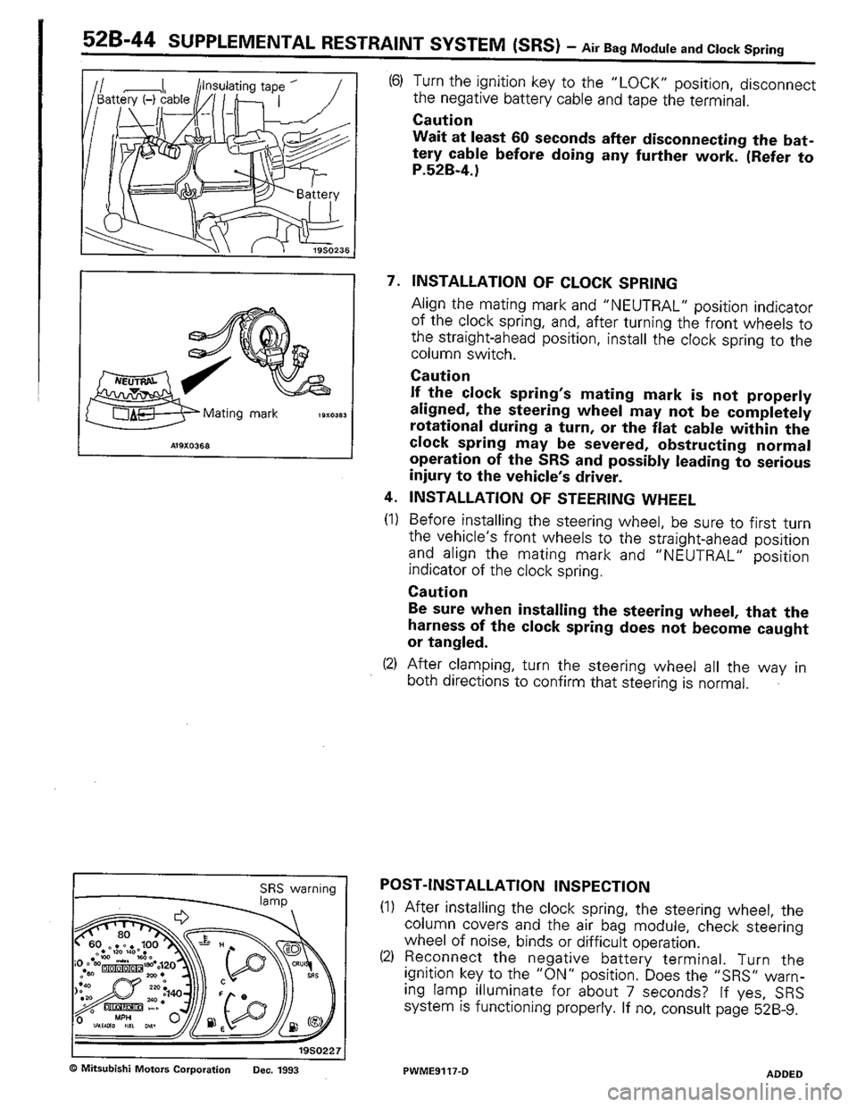 MITSUBISHI COLT 1992 Workshop Manual MITSUBISHI COLT 1992 Workshop Manual