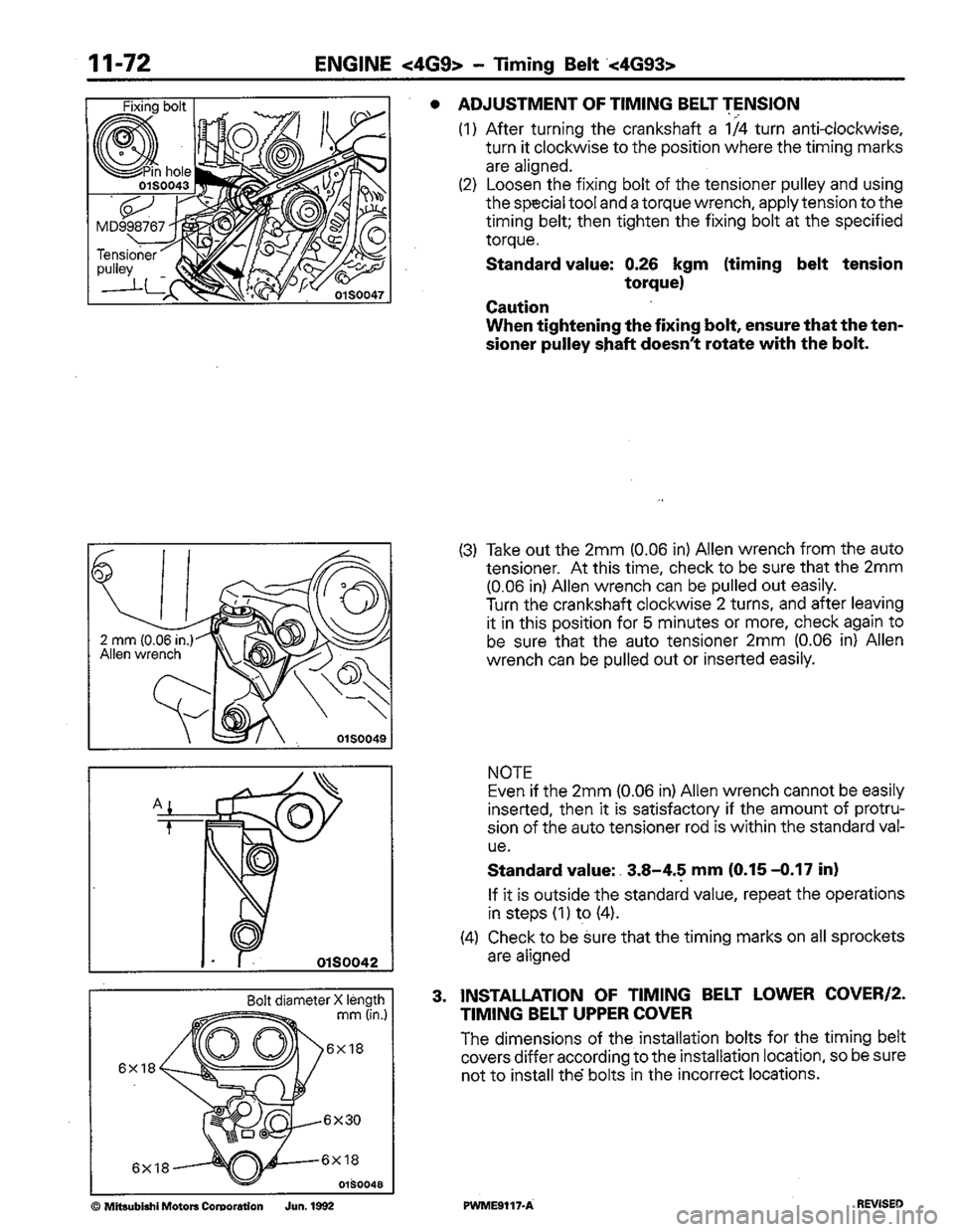 MITSUBISHI COLT 1992 Workshop Manual MITSUBISHI COLT 1992 Workshop Manual