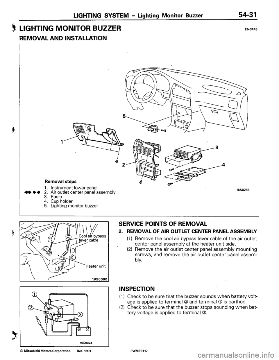 MITSUBISHI COLT 1992 Workshop Manual MITSUBISHI COLT 1992 Workshop Manual