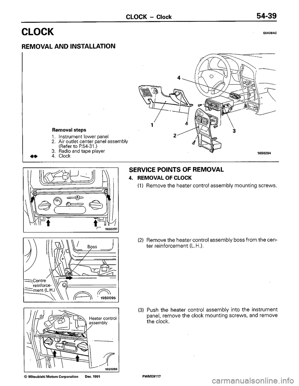 MITSUBISHI COLT 1992 Workshop Manual MITSUBISHI COLT 1992 Workshop Manual