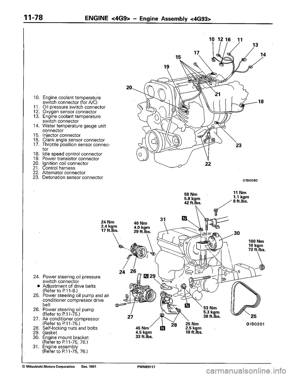 MITSUBISHI COLT 1992 Workshop Manual MITSUBISHI COLT 1992 Workshop Manual