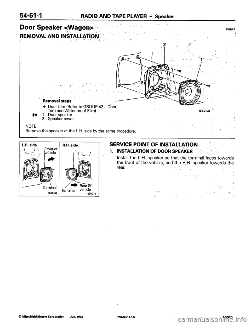 MITSUBISHI COLT 1992 Workshop Manual MITSUBISHI COLT 1992 Workshop Manual