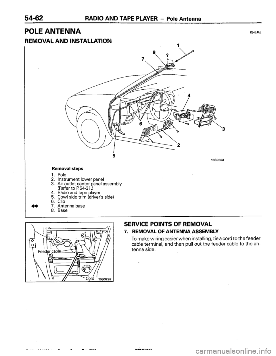 MITSUBISHI COLT 1992 Workshop Manual MITSUBISHI COLT 1992 Workshop Manual