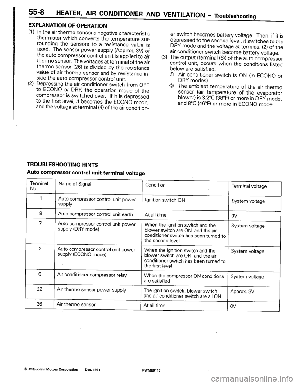 MITSUBISHI COLT 1992 Workshop Manual MITSUBISHI COLT 1992 Workshop Manual