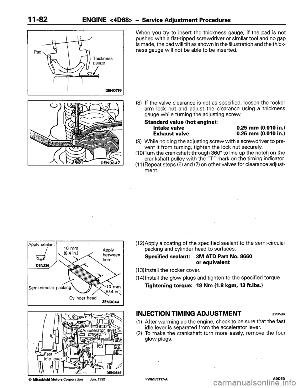 MITSUBISHI COLT 1992 Workshop Manual MITSUBISHI COLT 1992 Workshop Manual