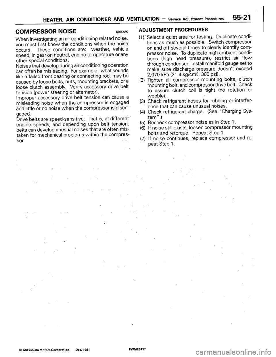 MITSUBISHI COLT 1992 Workshop Manual MITSUBISHI COLT 1992 Workshop Manual