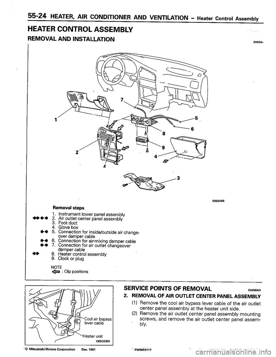MITSUBISHI COLT 1992 Workshop Manual MITSUBISHI COLT 1992 Workshop Manual