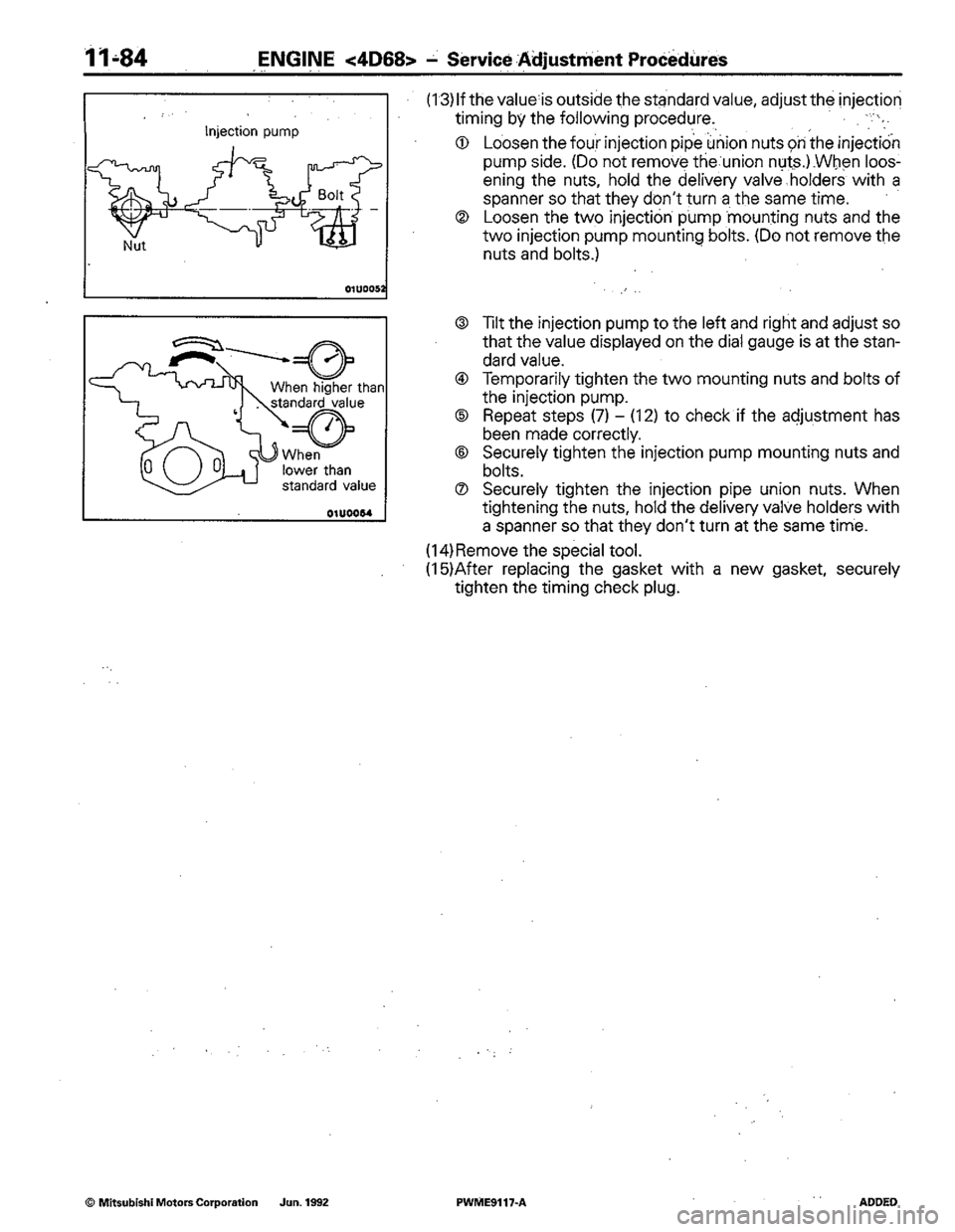 MITSUBISHI COLT 1992 Workshop Manual MITSUBISHI COLT 1992 Workshop Manual
