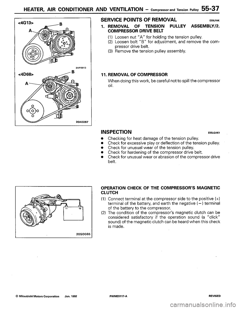 MITSUBISHI COLT 1992 Workshop Manual MITSUBISHI COLT 1992 Workshop Manual