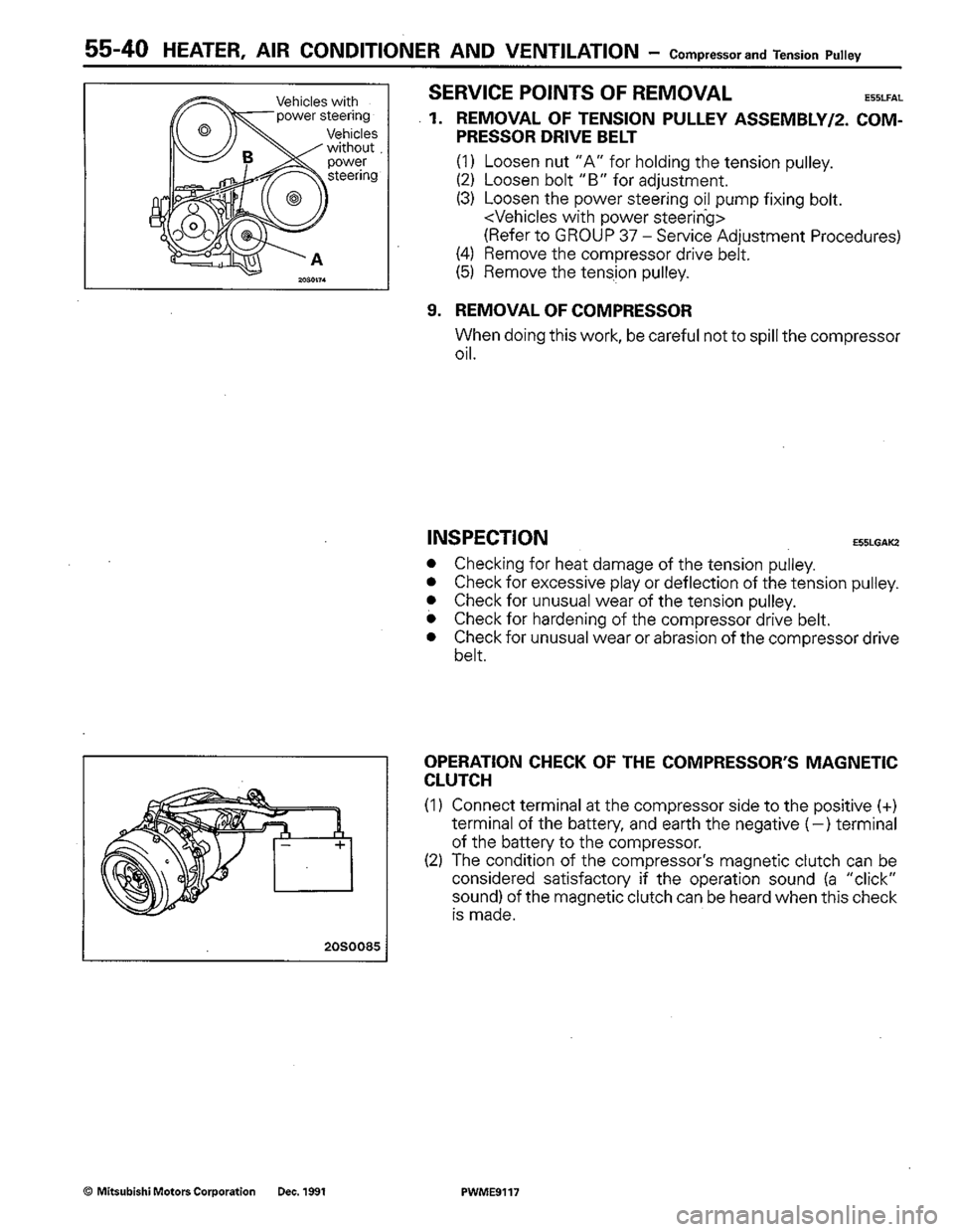 MITSUBISHI COLT 1992 Workshop Manual MITSUBISHI COLT 1992 Workshop Manual