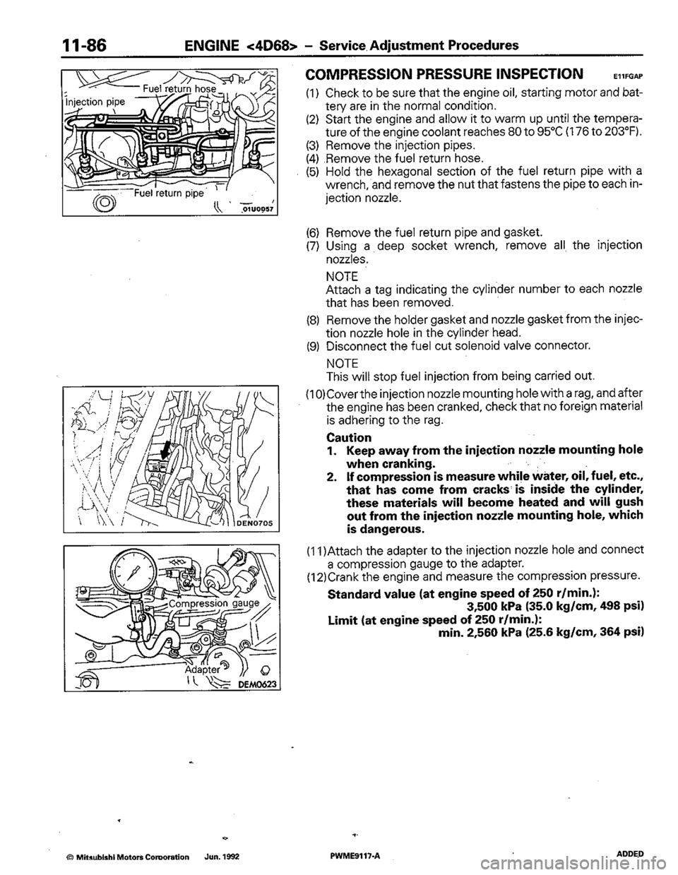 MITSUBISHI COLT 1992 Workshop Manual MITSUBISHI COLT 1992 Workshop Manual
