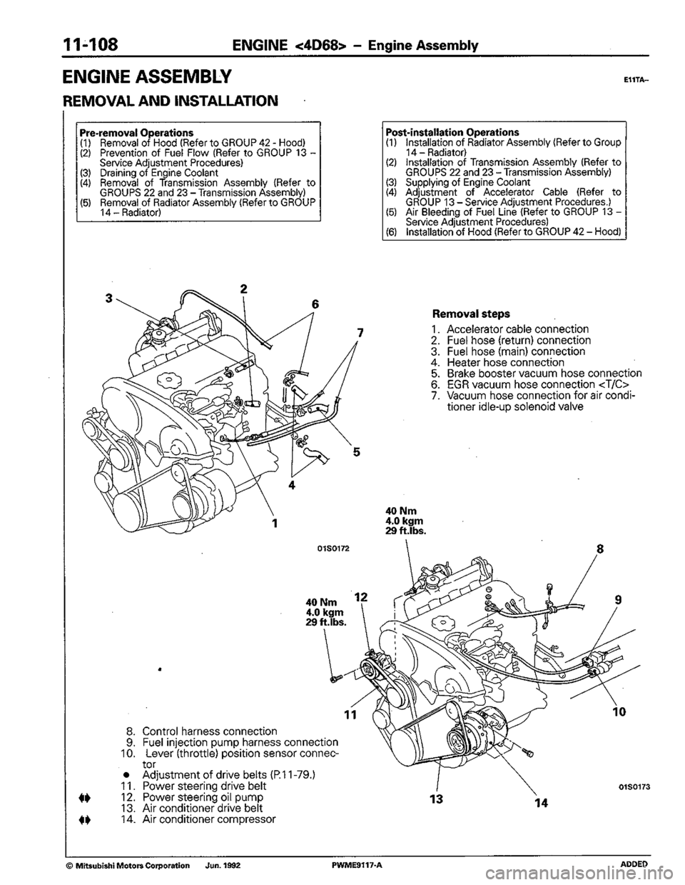 MITSUBISHI COLT 1992 Workshop Manual MITSUBISHI COLT 1992 Workshop Manual