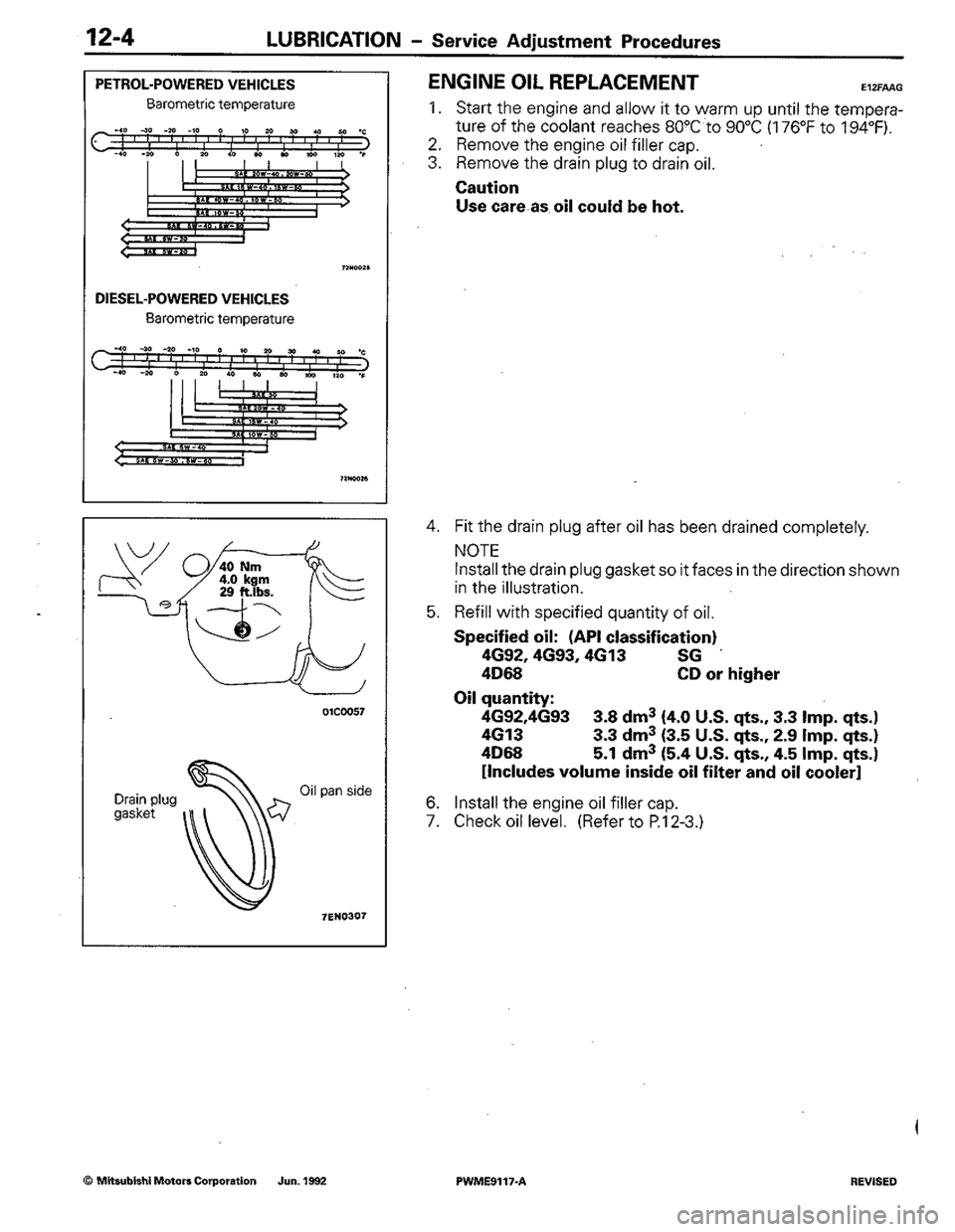 MITSUBISHI COLT 1992 Workshop Manual MITSUBISHI COLT 1992 Workshop Manual