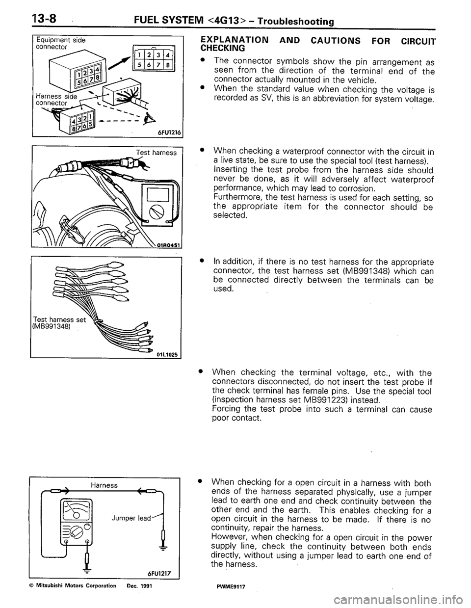 MITSUBISHI COLT 1992 Workshop Manual MITSUBISHI COLT 1992 Workshop Manual