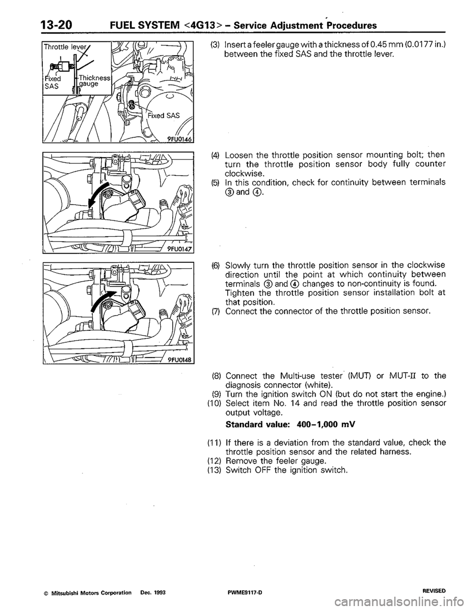 MITSUBISHI COLT 1992 Workshop Manual MITSUBISHI COLT 1992 Workshop Manual