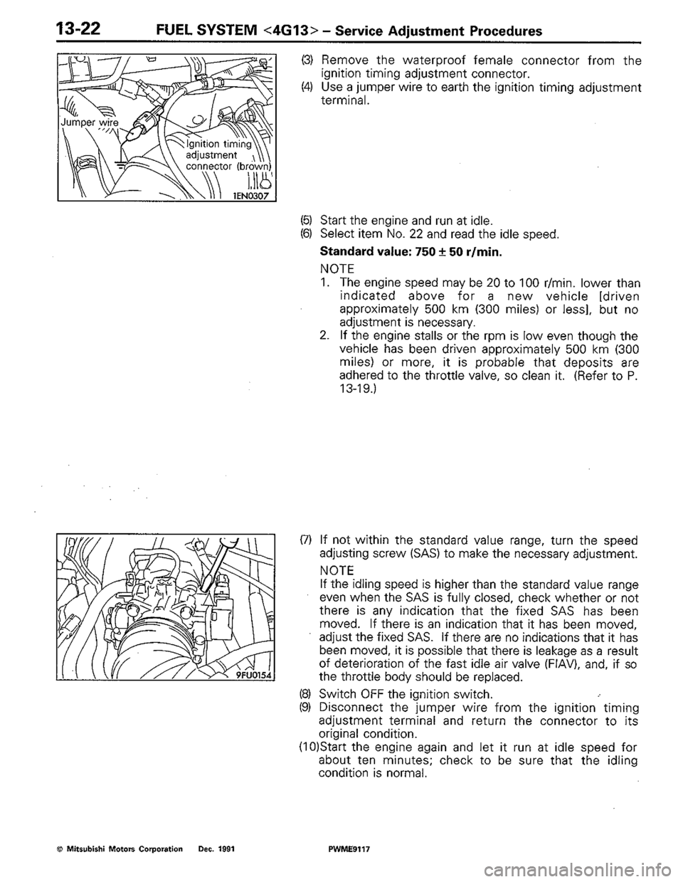 MITSUBISHI COLT 1992 Workshop Manual MITSUBISHI COLT 1992 Workshop Manual
