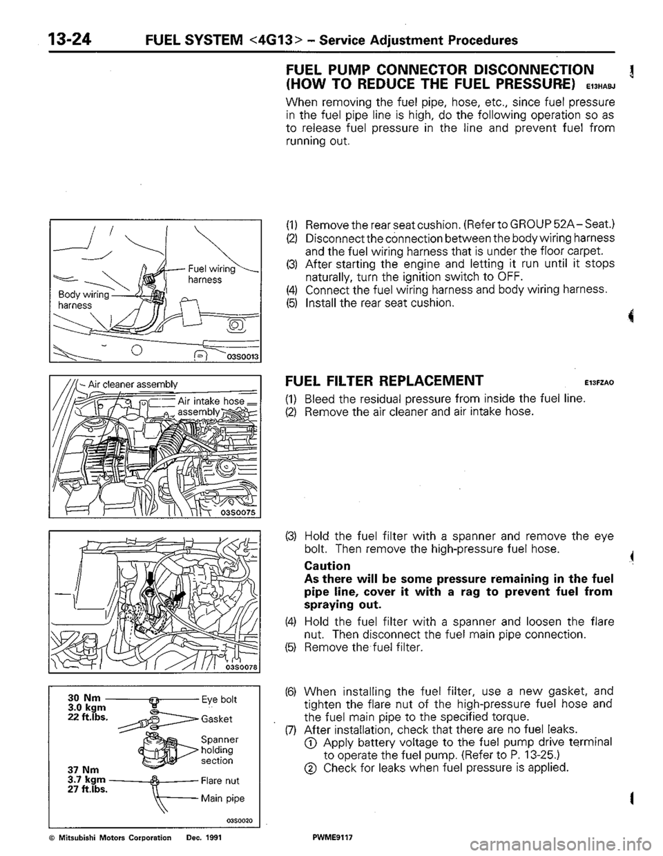 MITSUBISHI COLT 1992 Workshop Manual MITSUBISHI COLT 1992 Workshop Manual