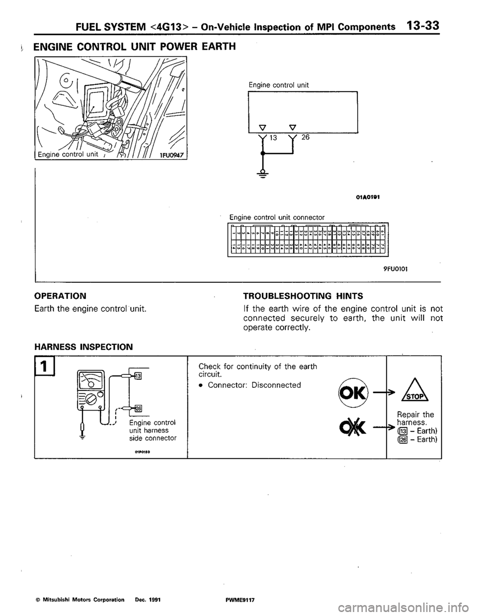 MITSUBISHI COLT 1992 Workshop Manual MITSUBISHI COLT 1992 Workshop Manual