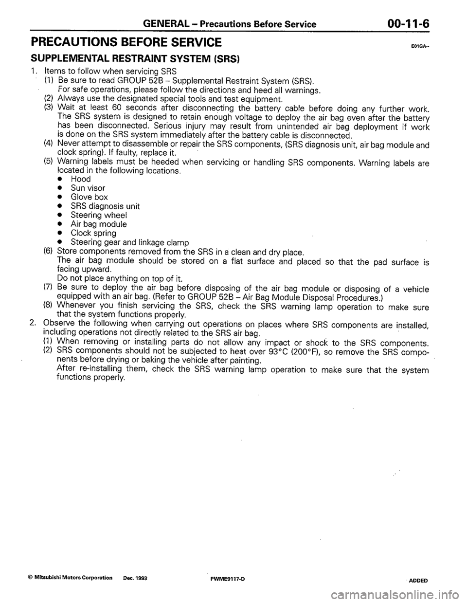 MITSUBISHI COLT 1992 Owners Manual MITSUBISHI COLT 1992 Owners Manual