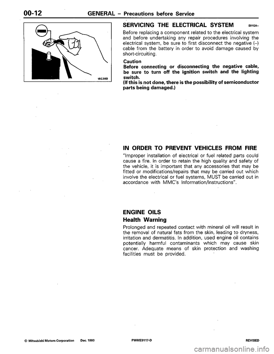 MITSUBISHI COLT 1992 Owners Manual MITSUBISHI COLT 1992 Owners Manual