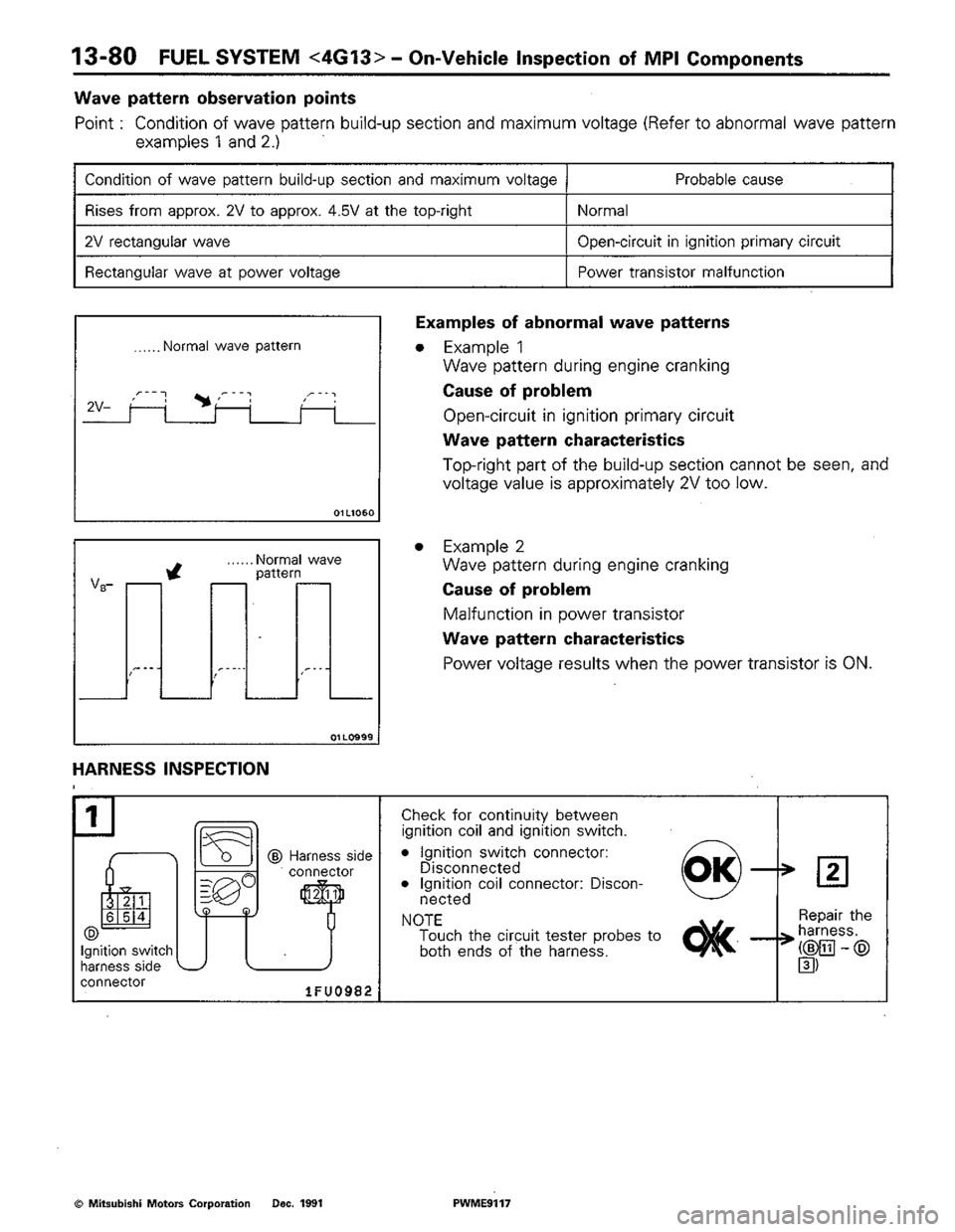 MITSUBISHI COLT 1992 Workshop Manual MITSUBISHI COLT 1992 Workshop Manual
