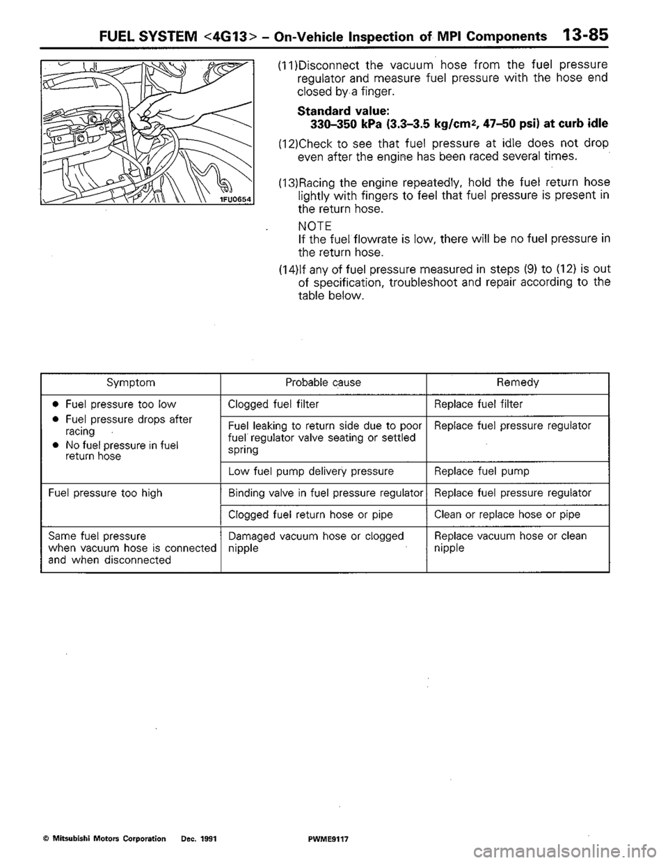 MITSUBISHI COLT 1992 Workshop Manual MITSUBISHI COLT 1992 Workshop Manual