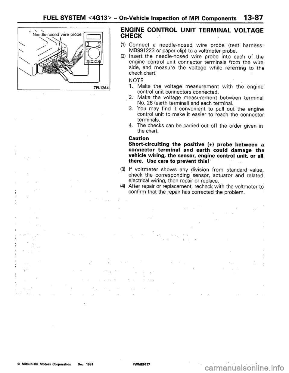 MITSUBISHI COLT 1992 Workshop Manual MITSUBISHI COLT 1992 Workshop Manual