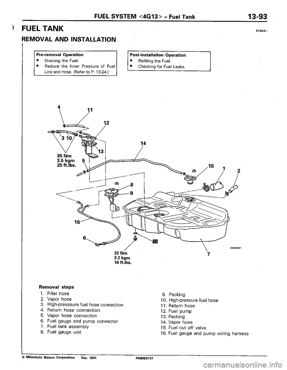 MITSUBISHI COLT 1992 Workshop Manual MITSUBISHI COLT 1992 Workshop Manual