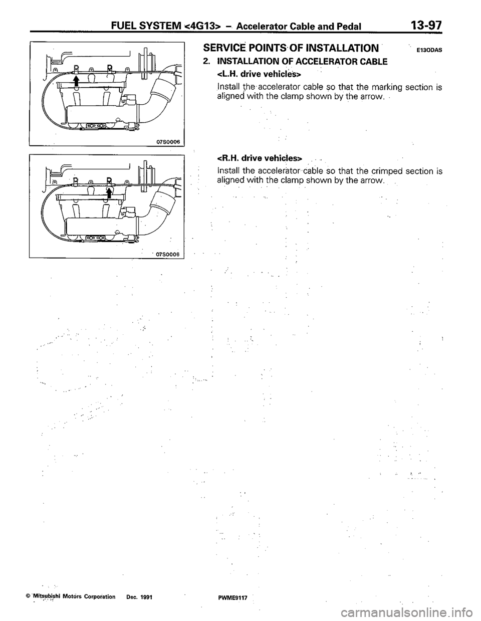 MITSUBISHI COLT 1992 Workshop Manual MITSUBISHI COLT 1992 Workshop Manual