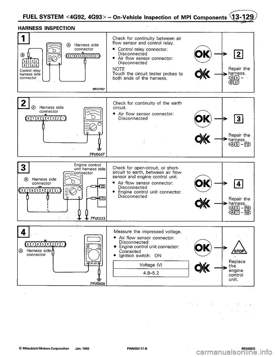 MITSUBISHI COLT 1992  Workshop Manual 