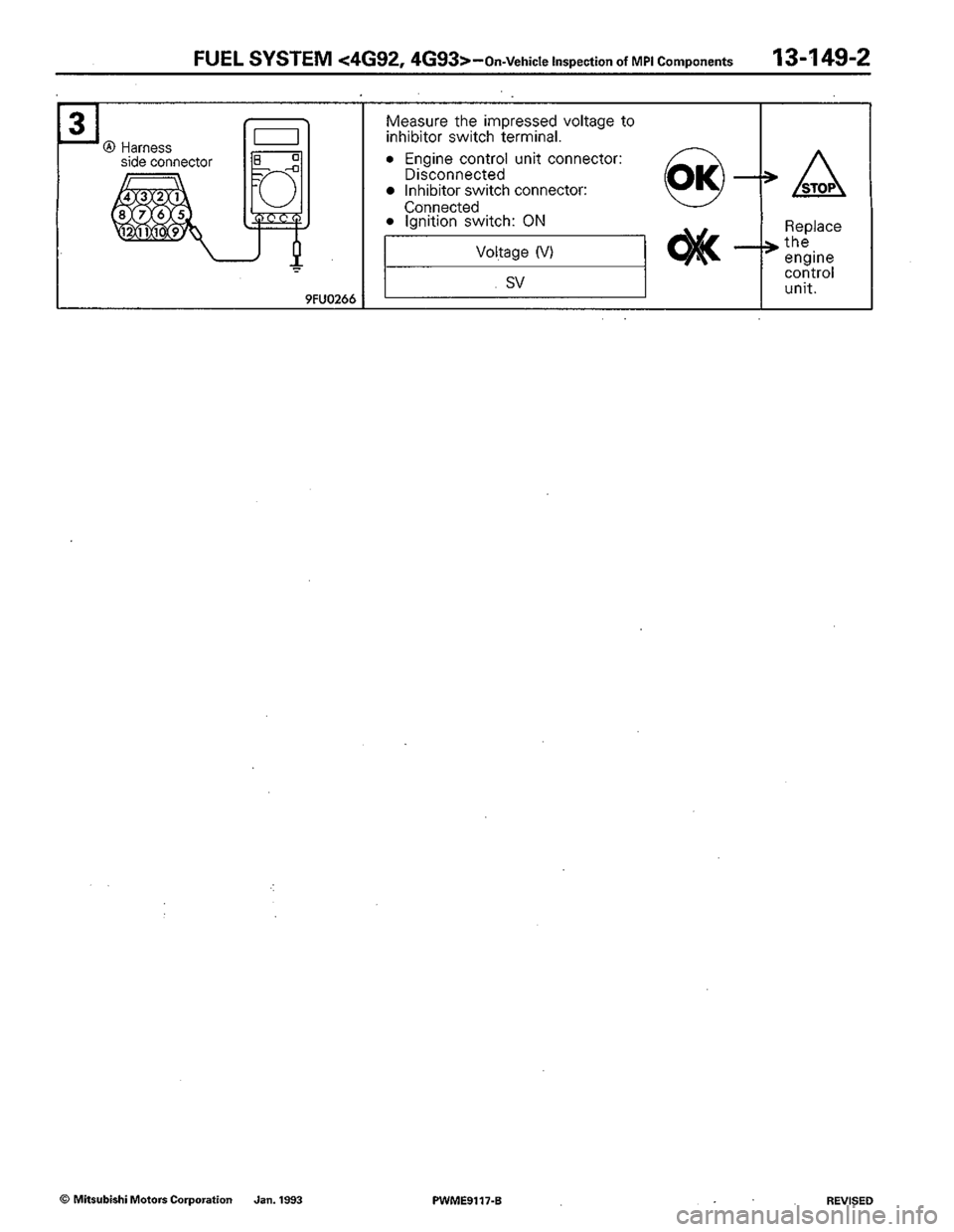 MITSUBISHI COLT 1992  Workshop Manual 