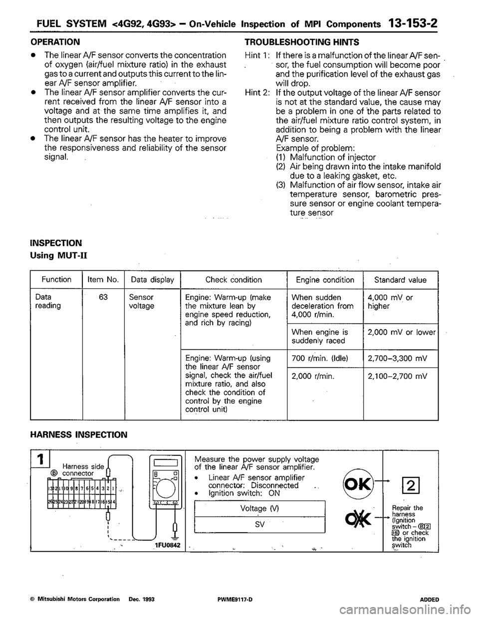 MITSUBISHI COLT 1992 Workshop Manual MITSUBISHI COLT 1992 Workshop Manual