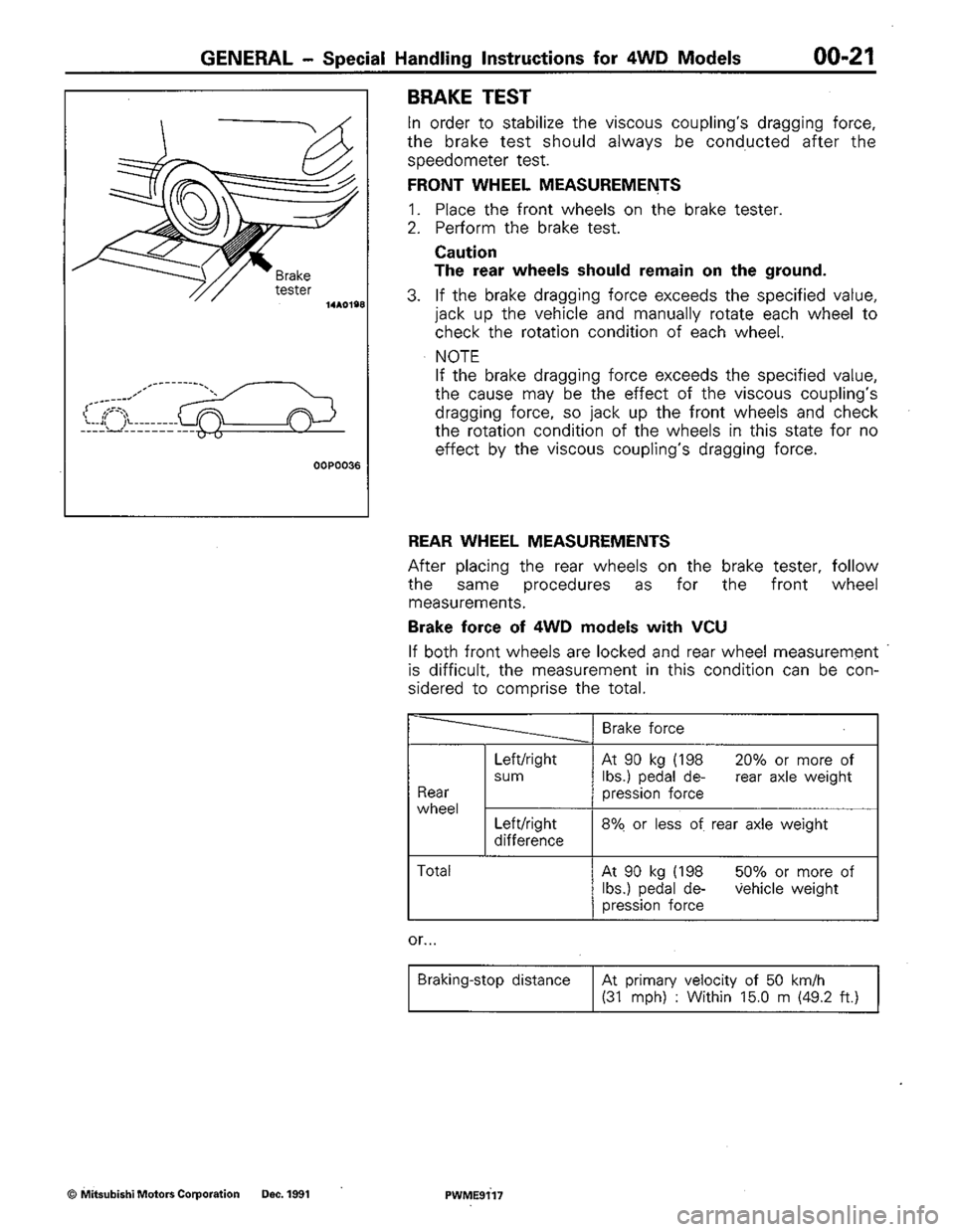 MITSUBISHI COLT 1992 Owners Guide MITSUBISHI COLT 1992 Owners Guide