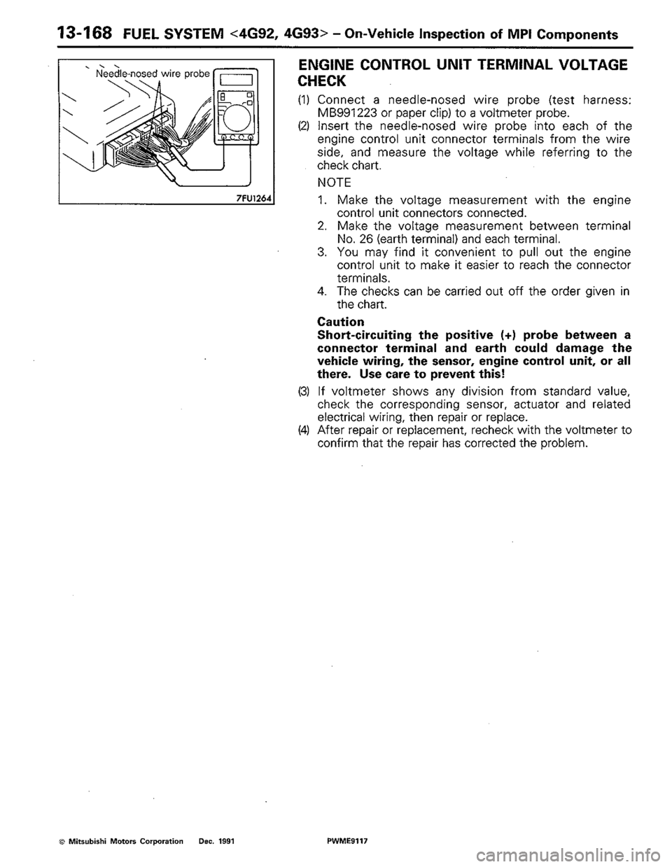 MITSUBISHI COLT 1992 Workshop Manual MITSUBISHI COLT 1992 Workshop Manual