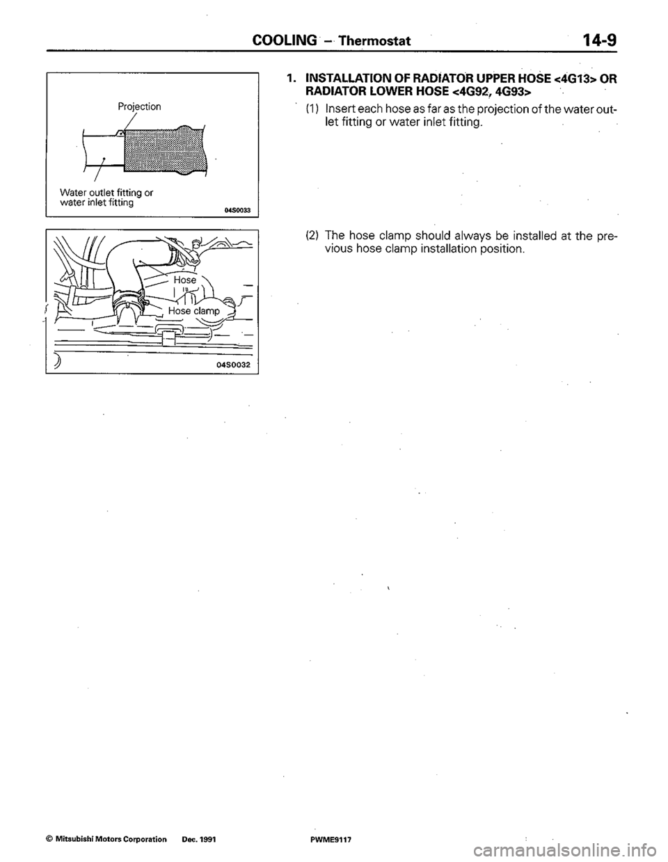 MITSUBISHI COLT 1992 Workshop Manual MITSUBISHI COLT 1992 Workshop Manual