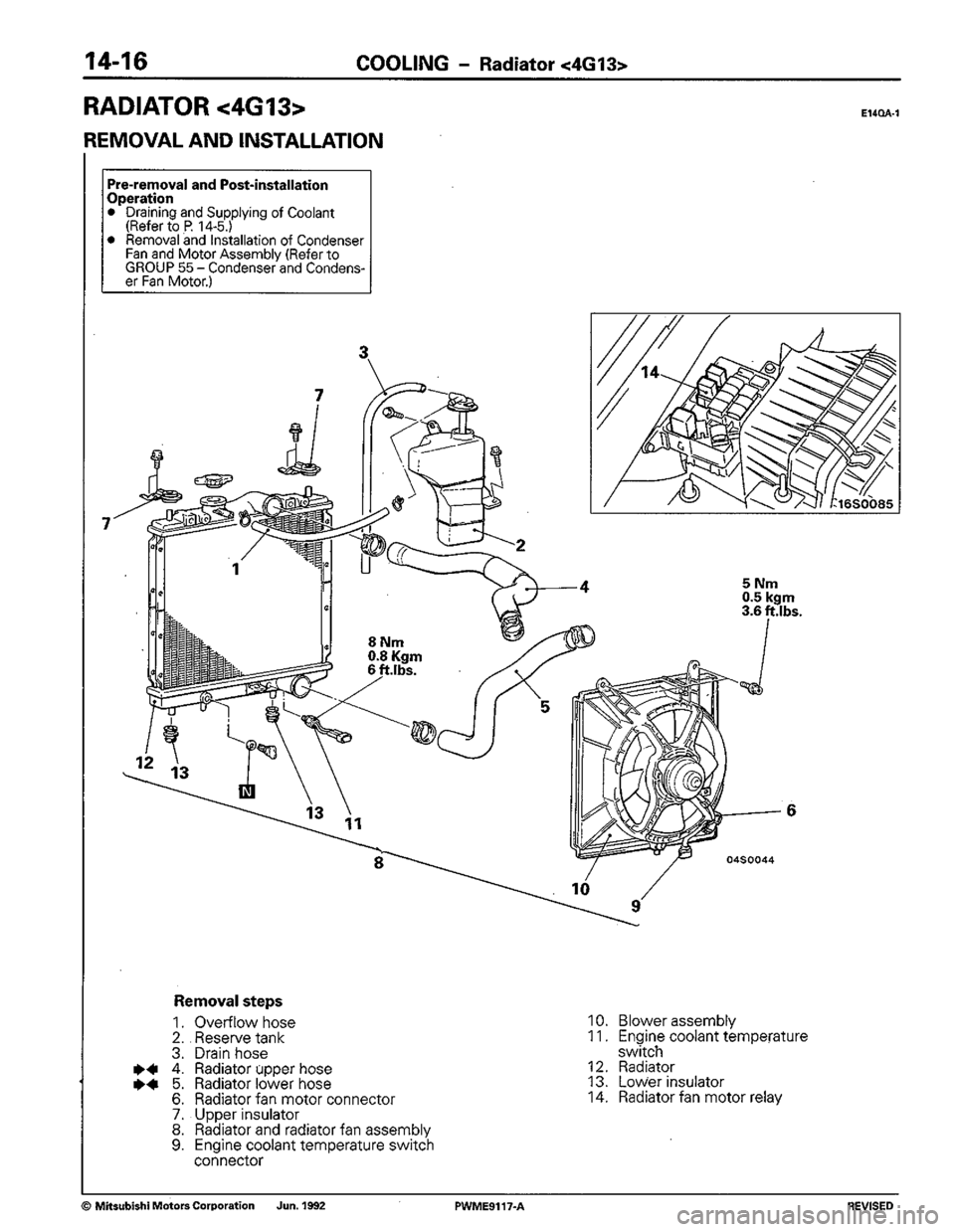 MITSUBISHI COLT 1992 Workshop Manual MITSUBISHI COLT 1992 Workshop Manual