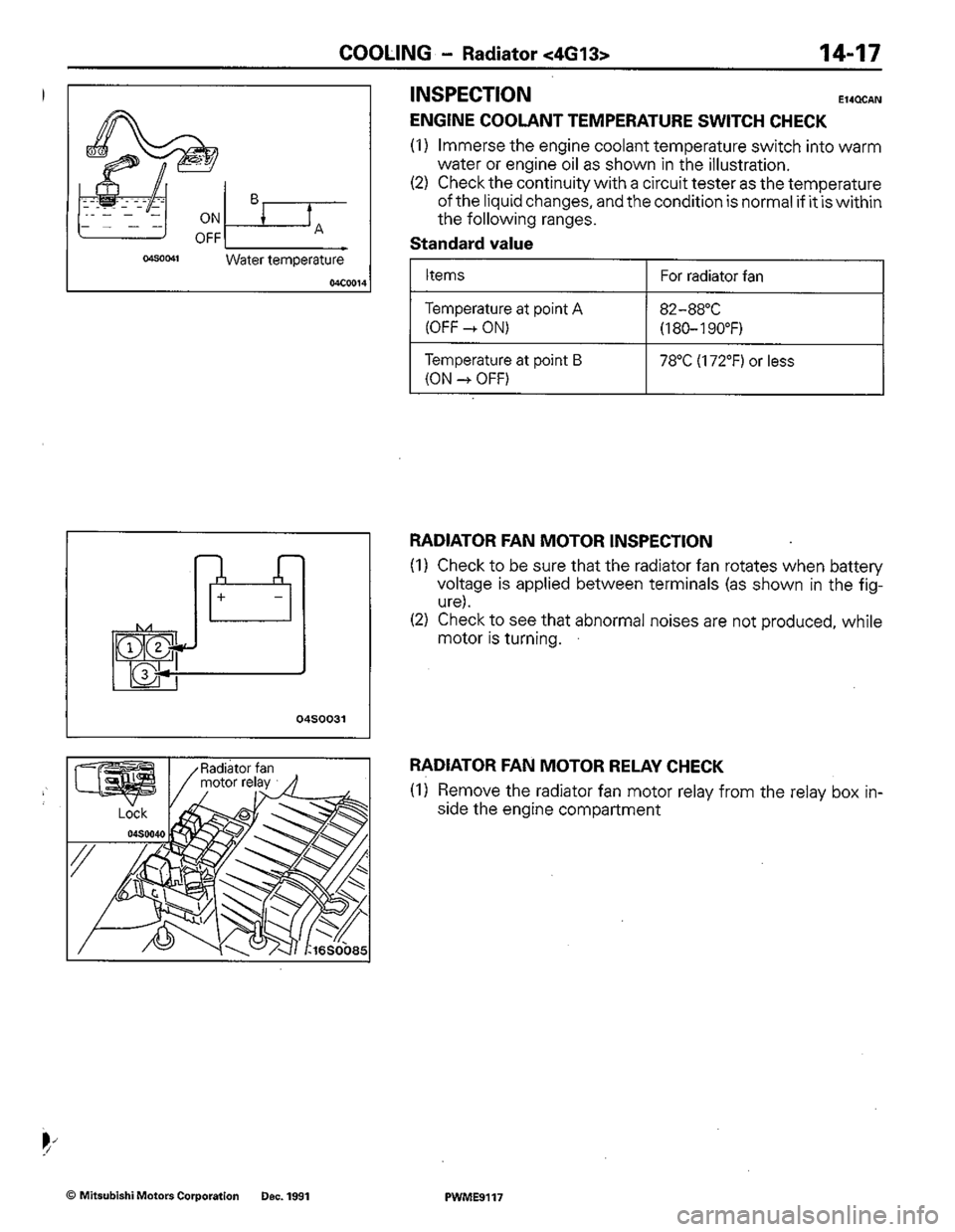 MITSUBISHI COLT 1992 Workshop Manual MITSUBISHI COLT 1992 Workshop Manual