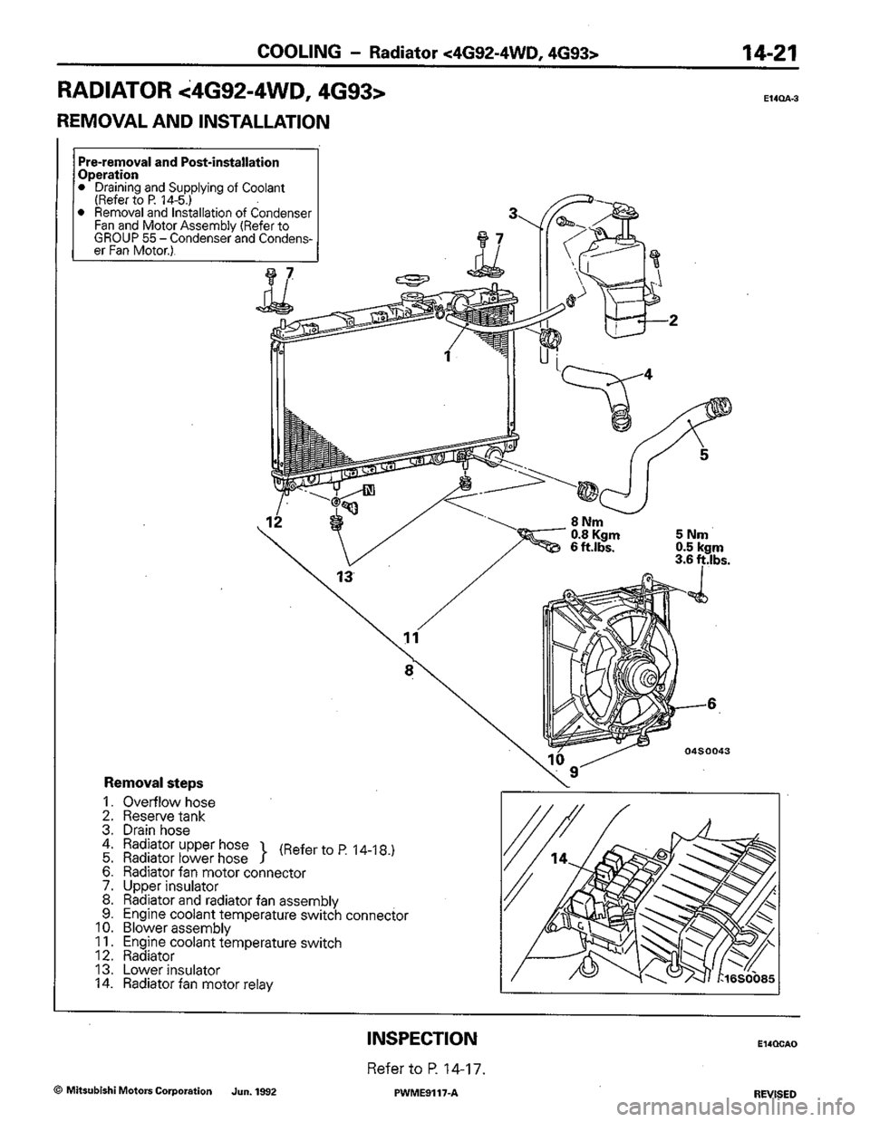 MITSUBISHI COLT 1992 Workshop Manual MITSUBISHI COLT 1992 Workshop Manual