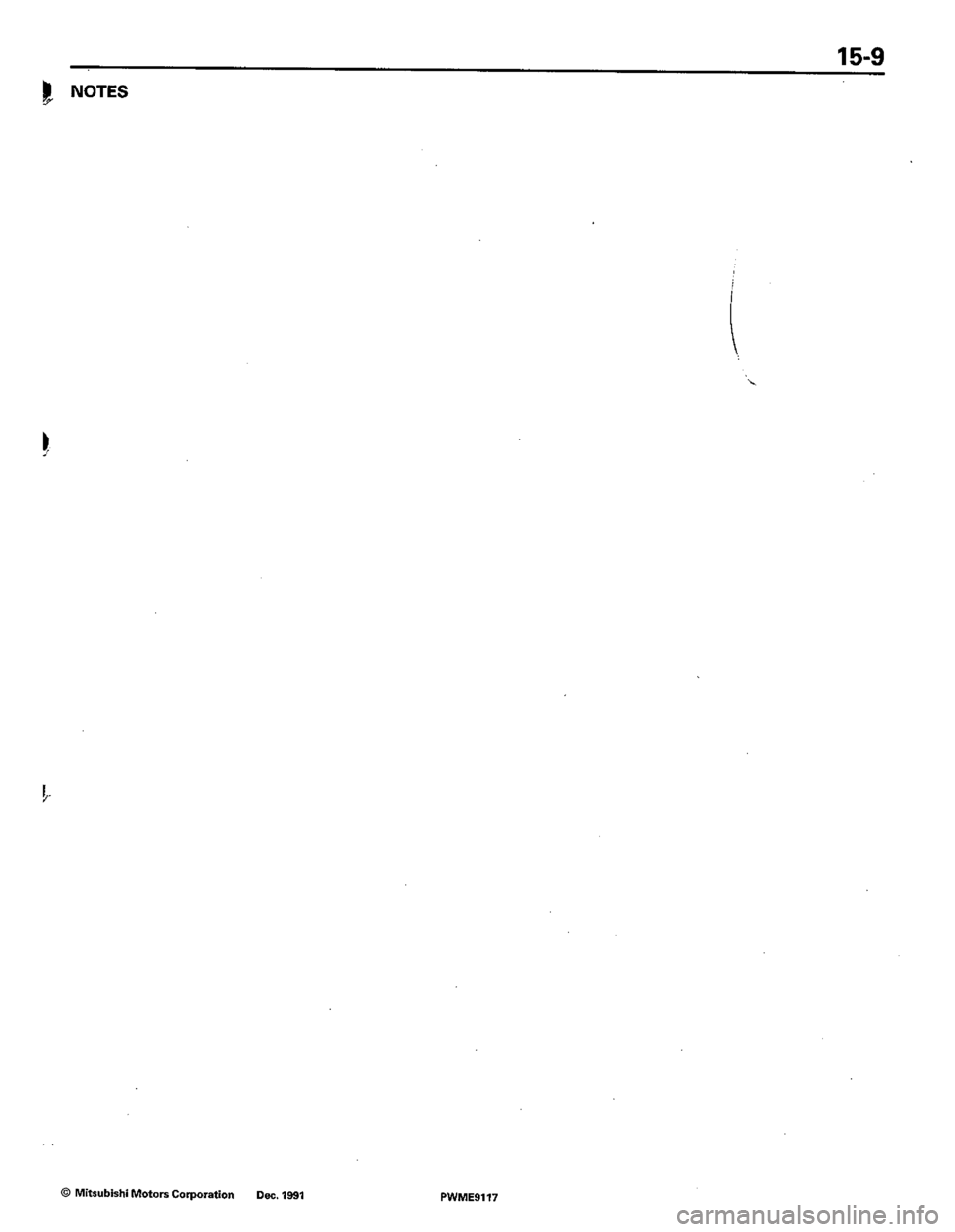 MITSUBISHI COLT 1992  Workshop Manual 