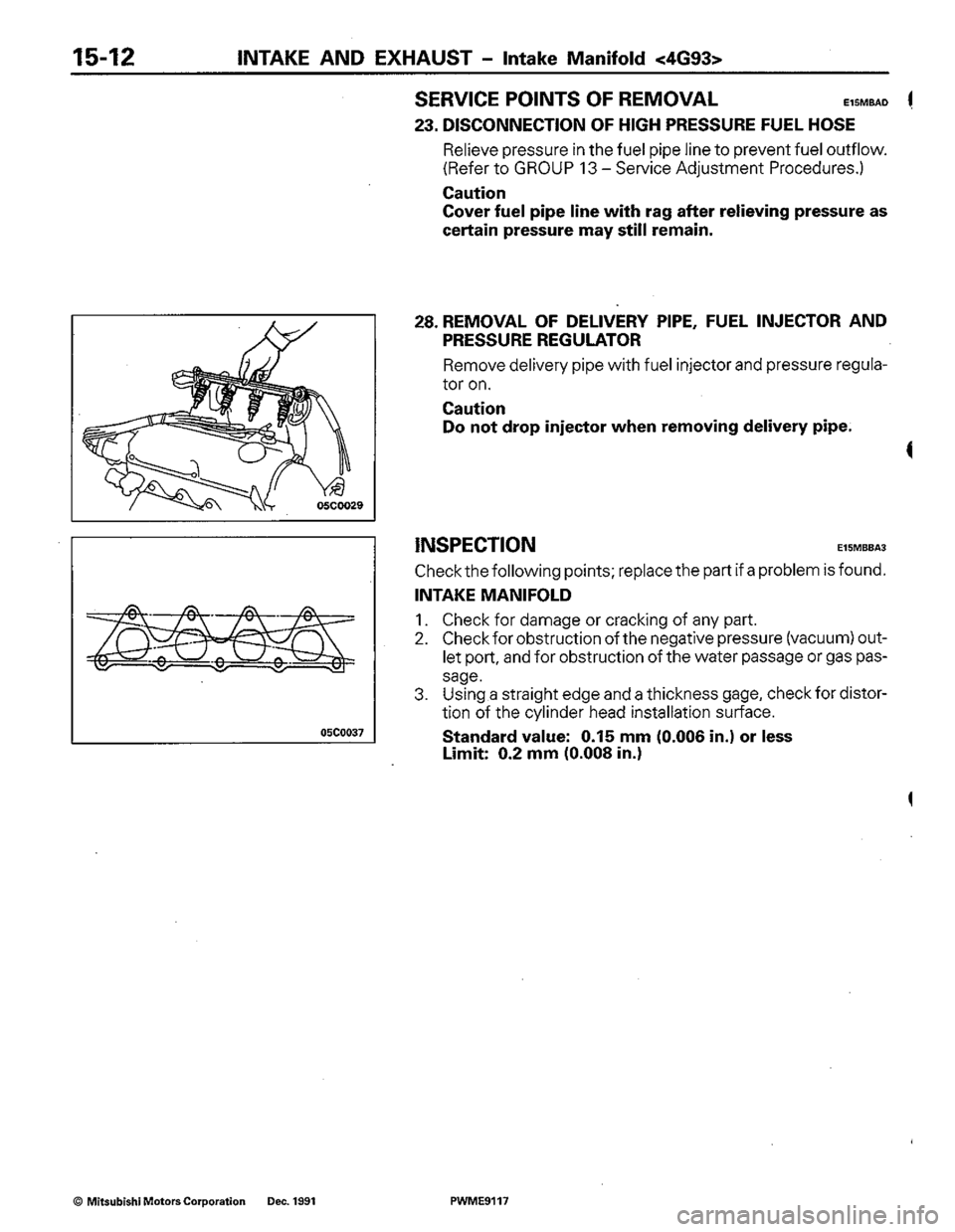 MITSUBISHI COLT 1992 Workshop Manual MITSUBISHI COLT 1992 Workshop Manual