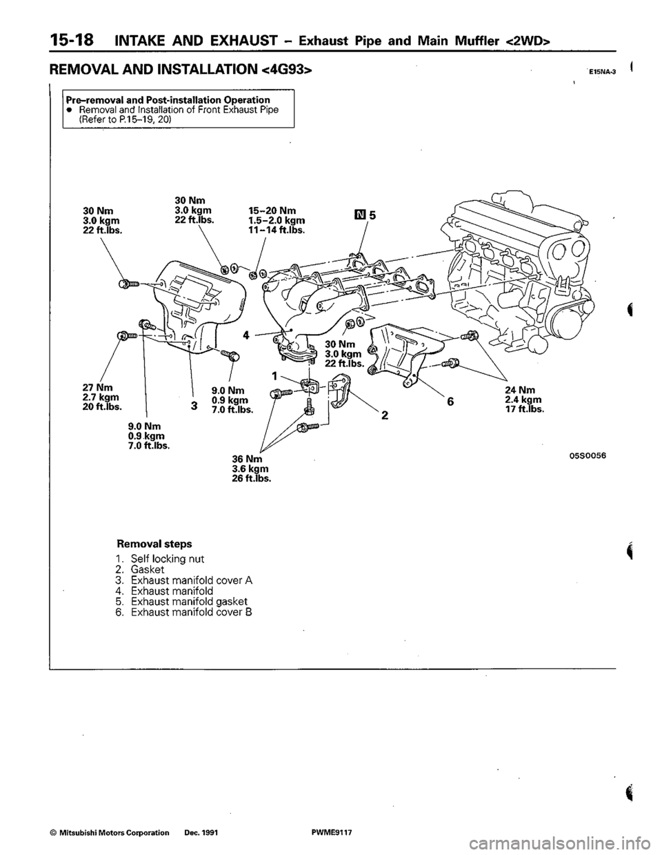 MITSUBISHI COLT 1992 Workshop Manual MITSUBISHI COLT 1992 Workshop Manual