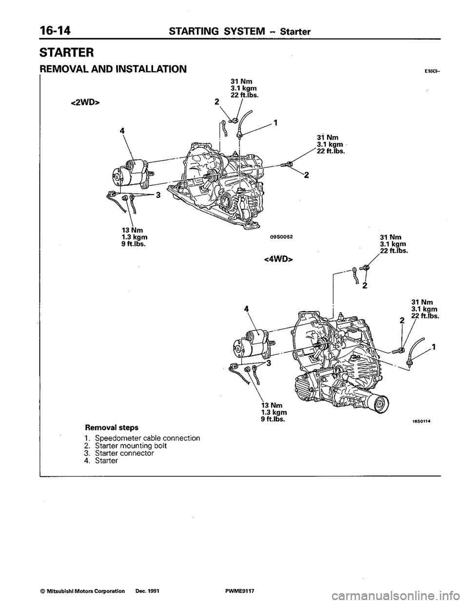MITSUBISHI COLT 1992 Workshop Manual MITSUBISHI COLT 1992 Workshop Manual