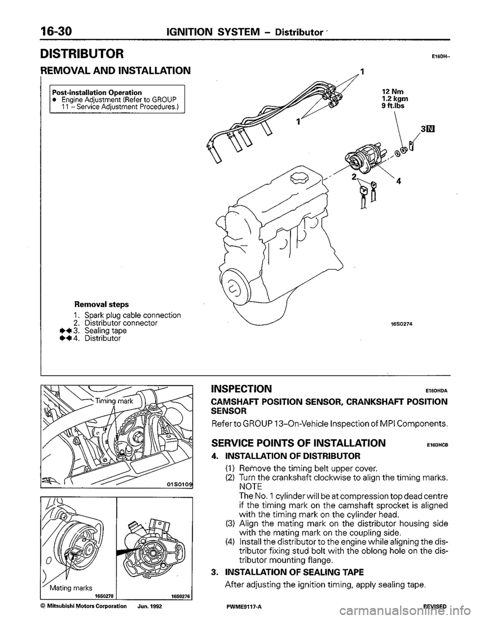 MITSUBISHI COLT 1992 Workshop Manual MITSUBISHI COLT 1992 Workshop Manual