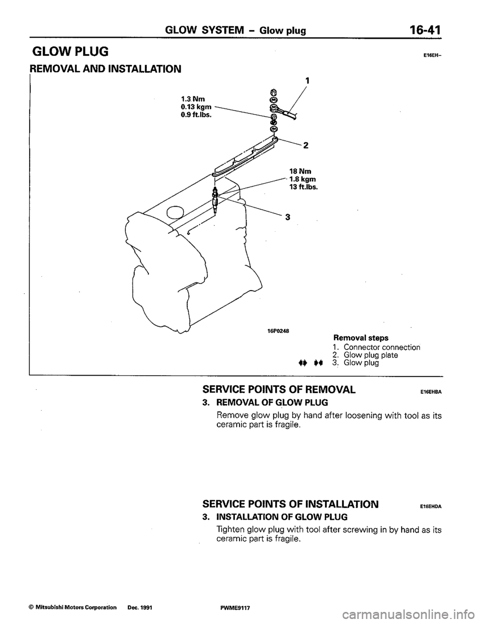 MITSUBISHI COLT 1992 Workshop Manual MITSUBISHI COLT 1992 Workshop Manual