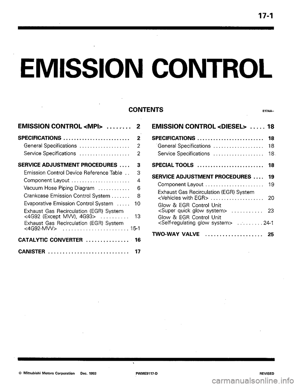 MITSUBISHI COLT 1992 Workshop Manual MITSUBISHI COLT 1992 Workshop Manual