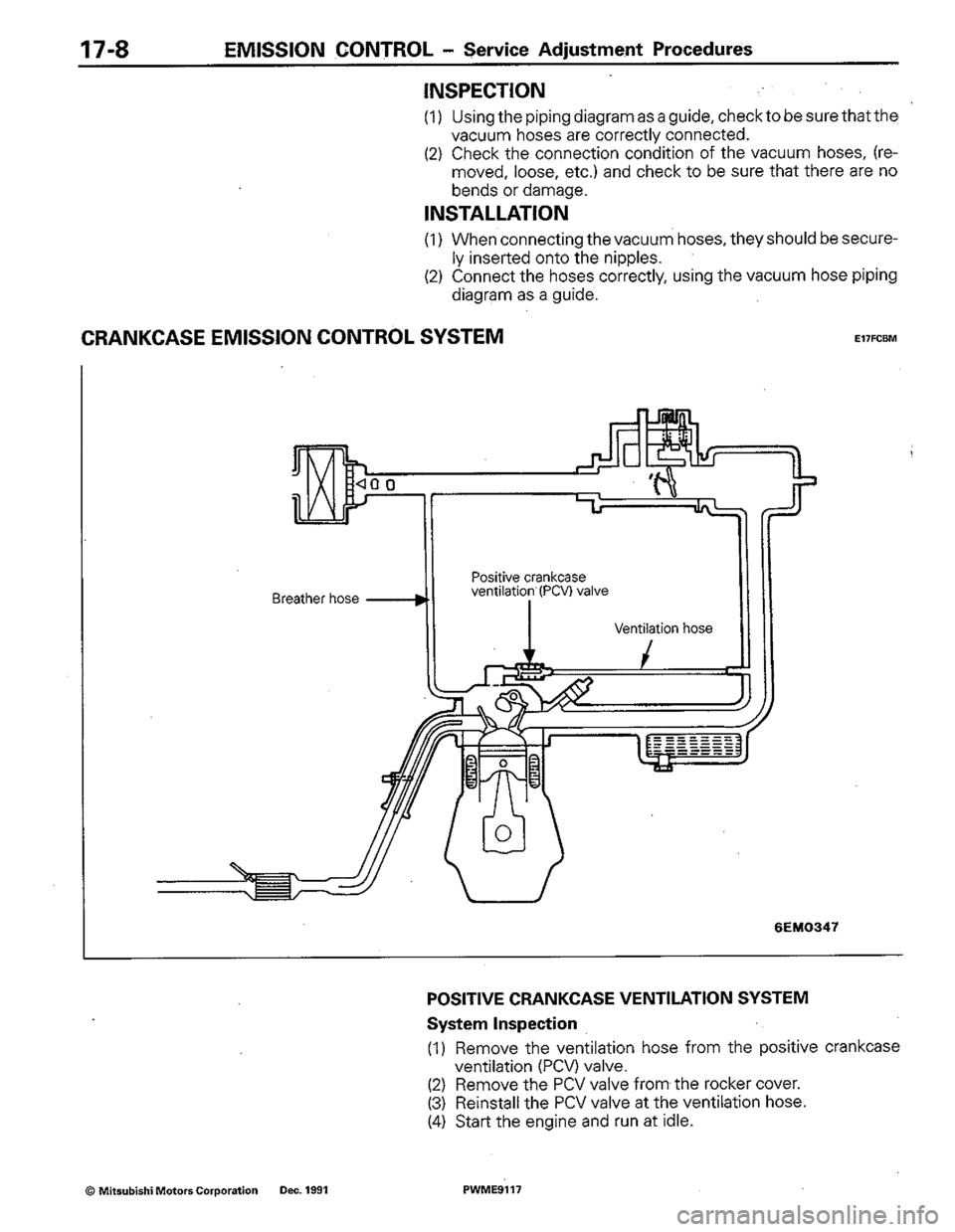 MITSUBISHI COLT 1992 Workshop Manual MITSUBISHI COLT 1992 Workshop Manual