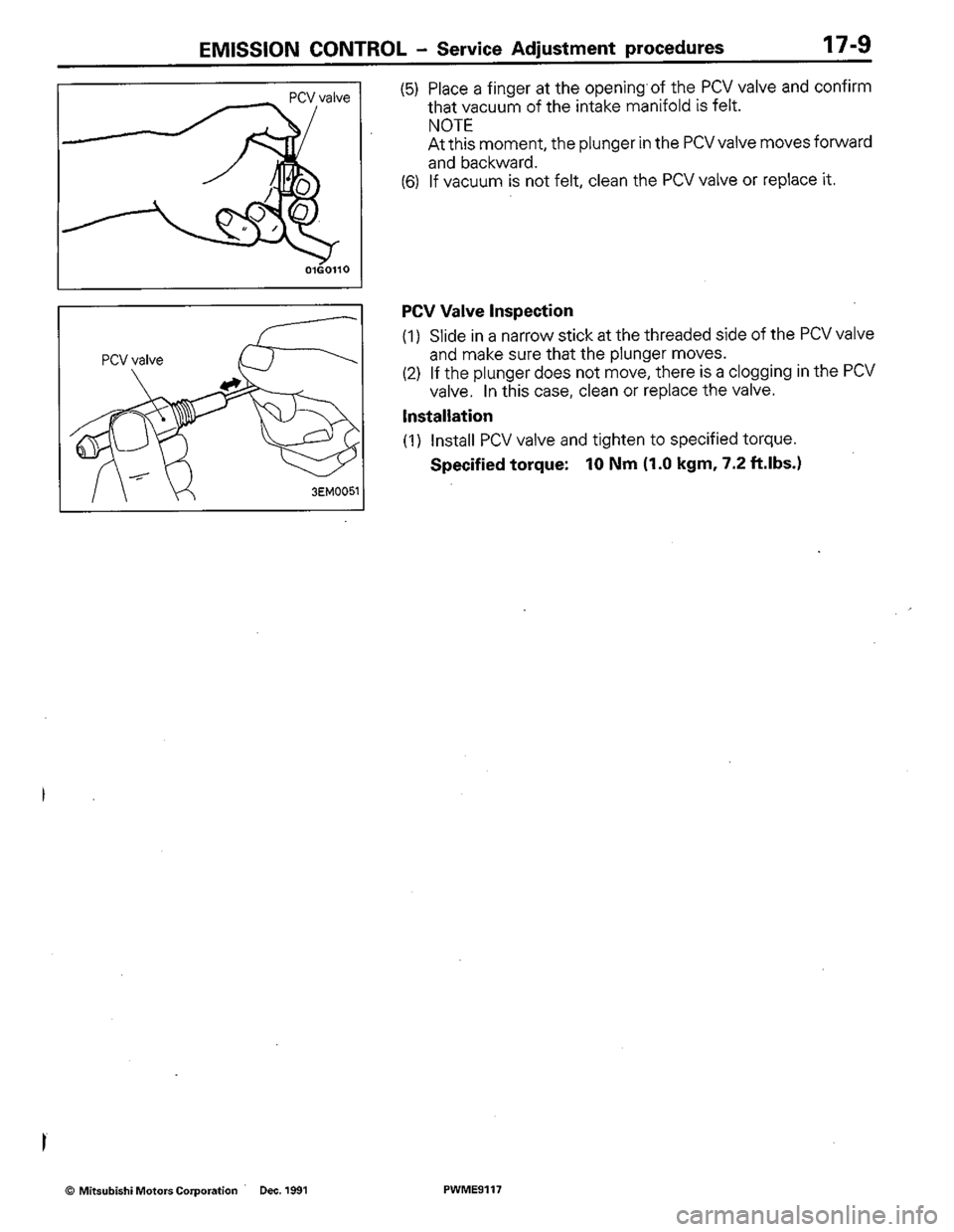 MITSUBISHI COLT 1992 Workshop Manual MITSUBISHI COLT 1992 Workshop Manual