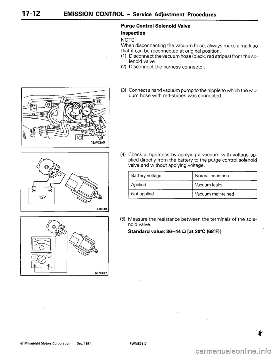 MITSUBISHI COLT 1992 Workshop Manual MITSUBISHI COLT 1992 Workshop Manual