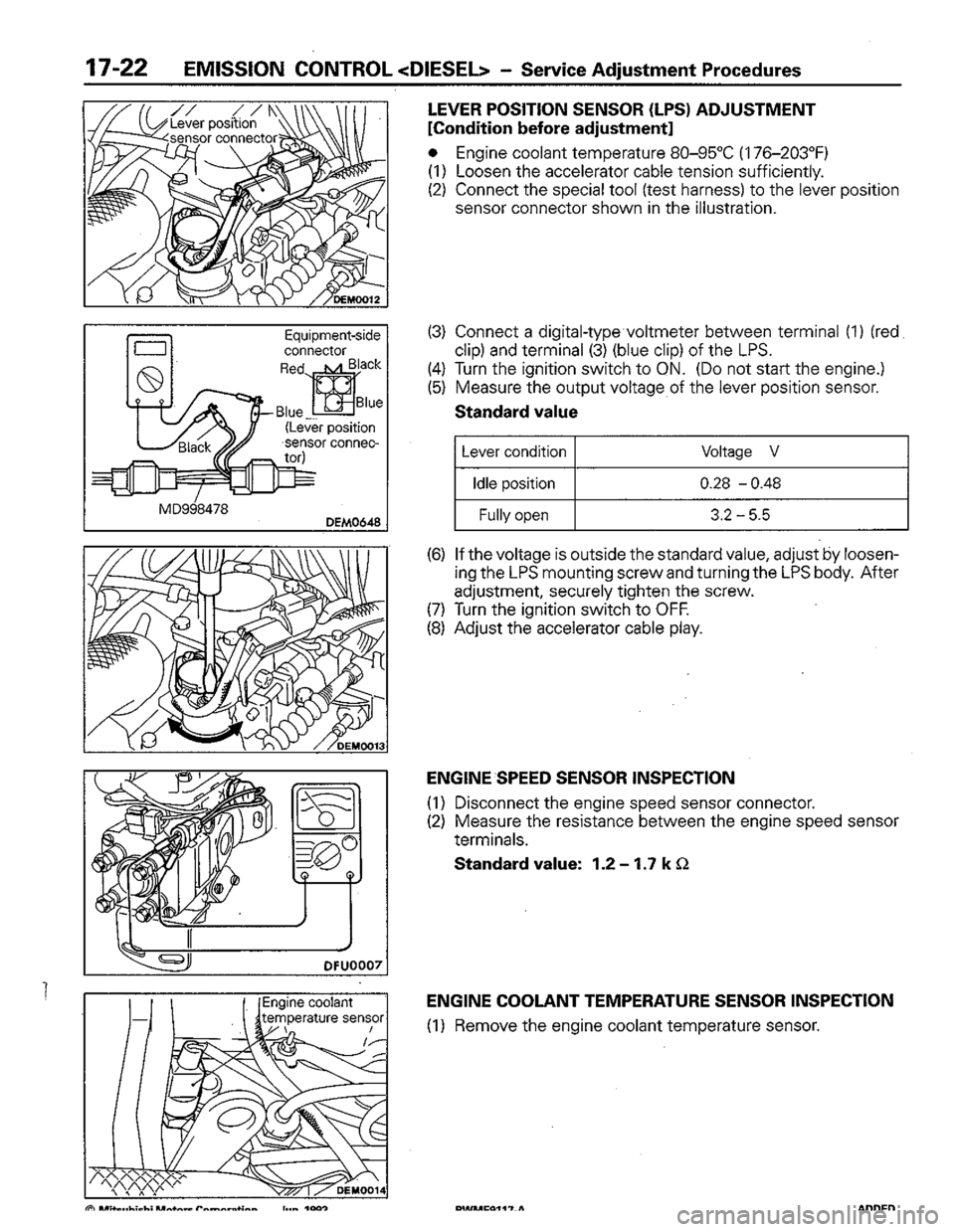 MITSUBISHI COLT 1992 Workshop Manual MITSUBISHI COLT 1992 Workshop Manual